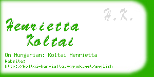 henrietta koltai business card